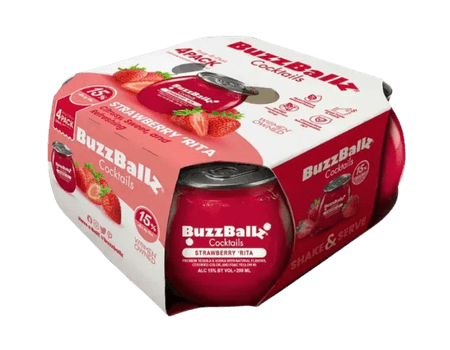 Buzzballz Strawberry Pack X4 200 ml